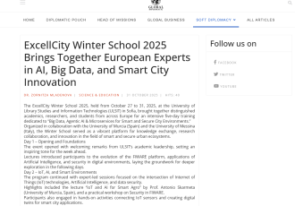 https://globaldiplomatic.org | ExcellCity Winter School 2025 Brings Together European Experts in AI, Big Data, and Smart City Innovation